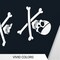 G128 Pirate (Jolly Roger) - Bones Bunting Banner | Flag 8.2 x 5.5 Inch, Full String 33 Feet | Printed 150D Polyester, Decorations For Bar and Festival Events Celebration